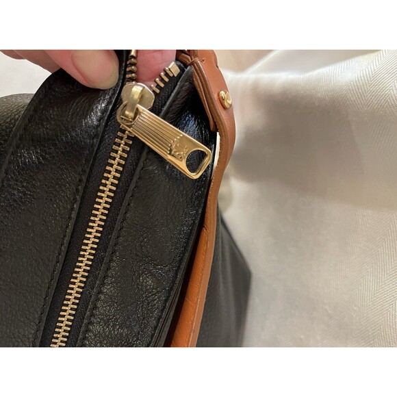 RALPH LAUREN BLACK LEATHER HOBO COLLECTION VINTAGE SHOULDER BAG - Picture 6 of 12